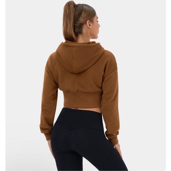 Halara Crop Fleece Sweatshirt Size M - Picture 5 of 11